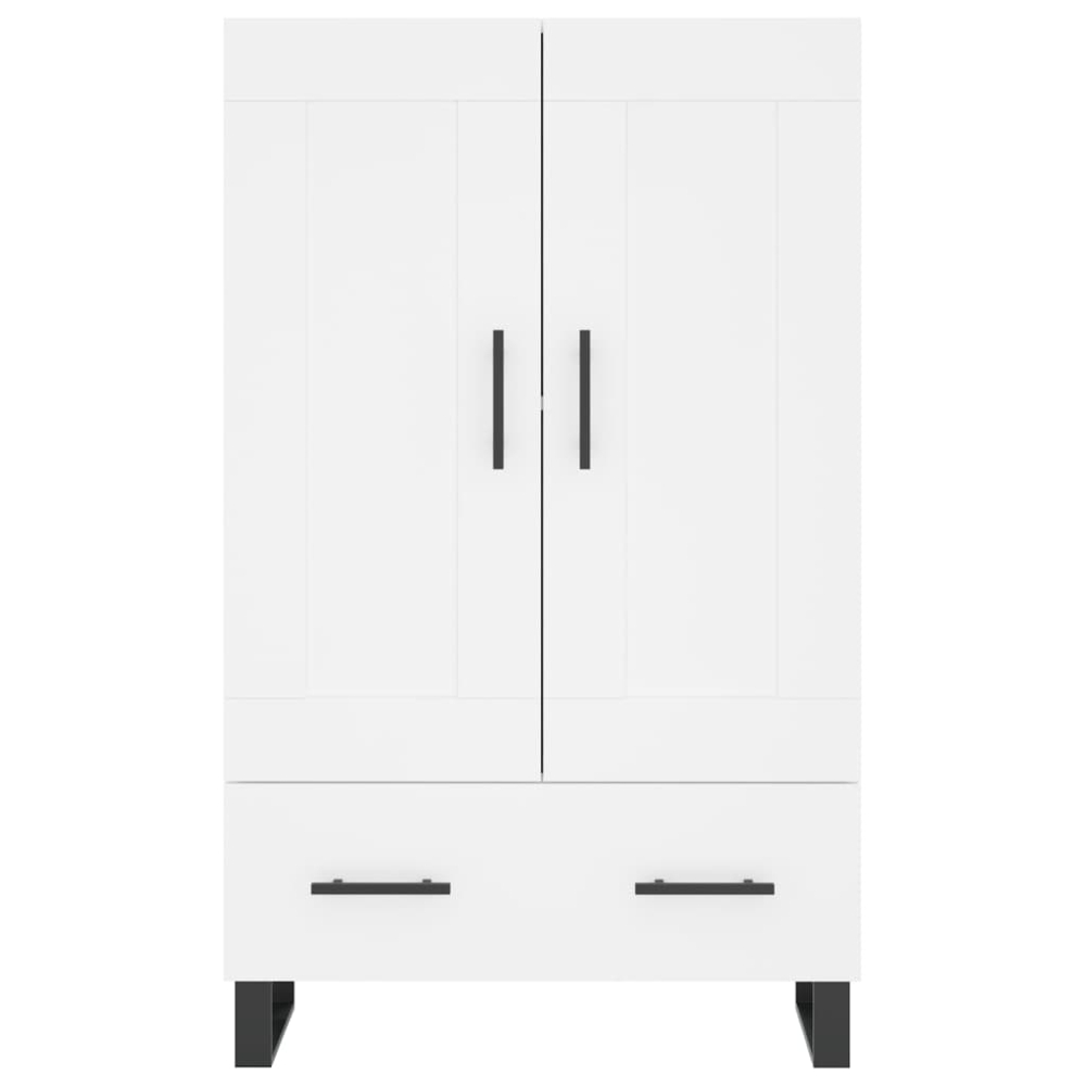 vidaXL 2 Door Single Drawer White Highboard Image 5