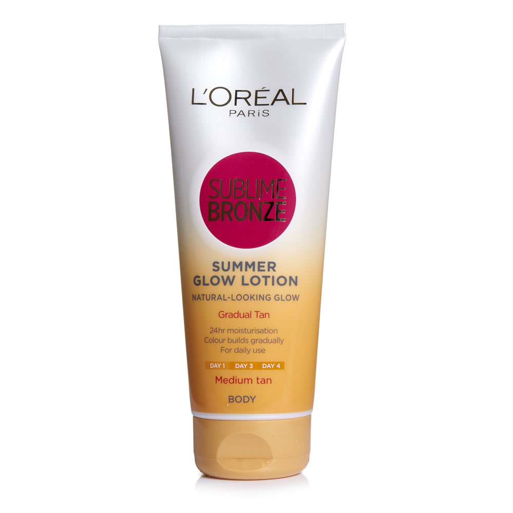 L Oreal Paris Sublime Bronze Summer Glow Lotion Gradual Tan Medium L Oreal Paris Sublime Bronze Summer Glow Lotion Gradual Tan Medium 200ml Image