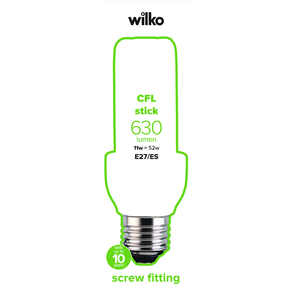 Wilko Energy Saving Bulb CFL Stick ES 11W 1pk Image 2