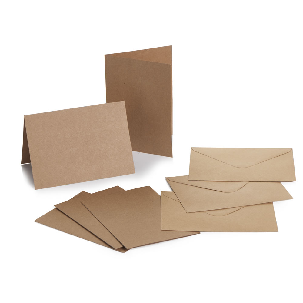 Dovecraft Kraft Cards and Envelopes 5 x 7 inch 10 pack Image