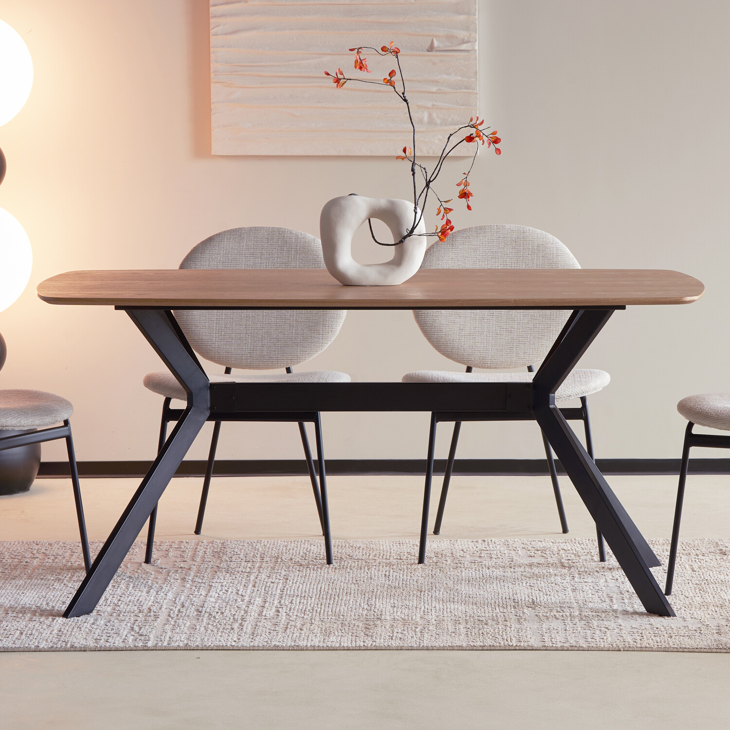 Maybury Rectangular Dining Table Natural Oak Image 3