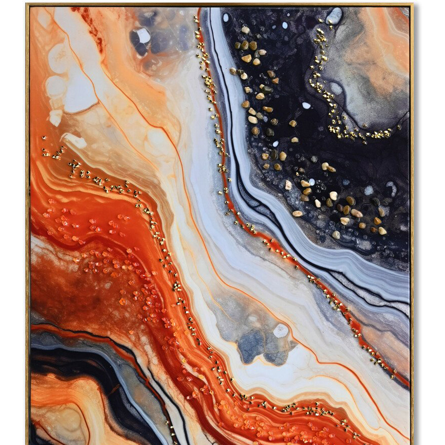 Orange and Blue Crush Framed Art - Orange Image 6