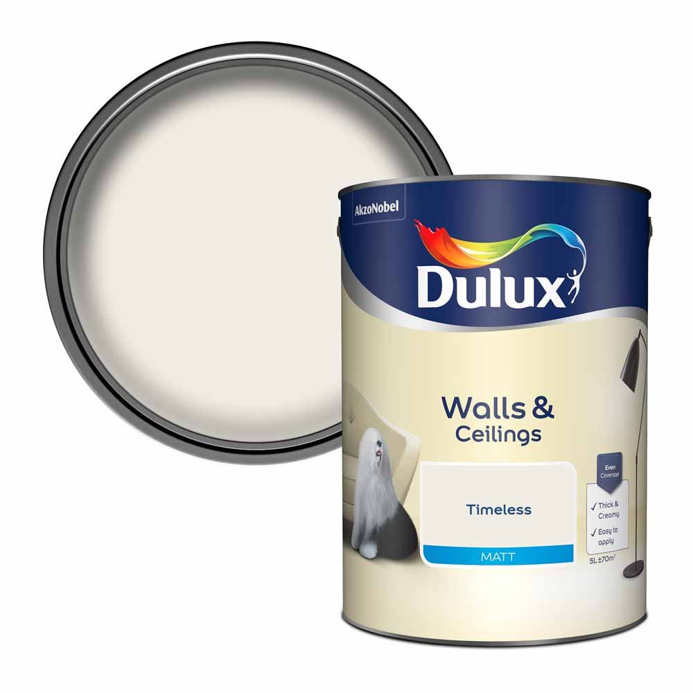 Dulux Walls & Ceilings Timeless Matt Emulsion Paint 5L Image 1