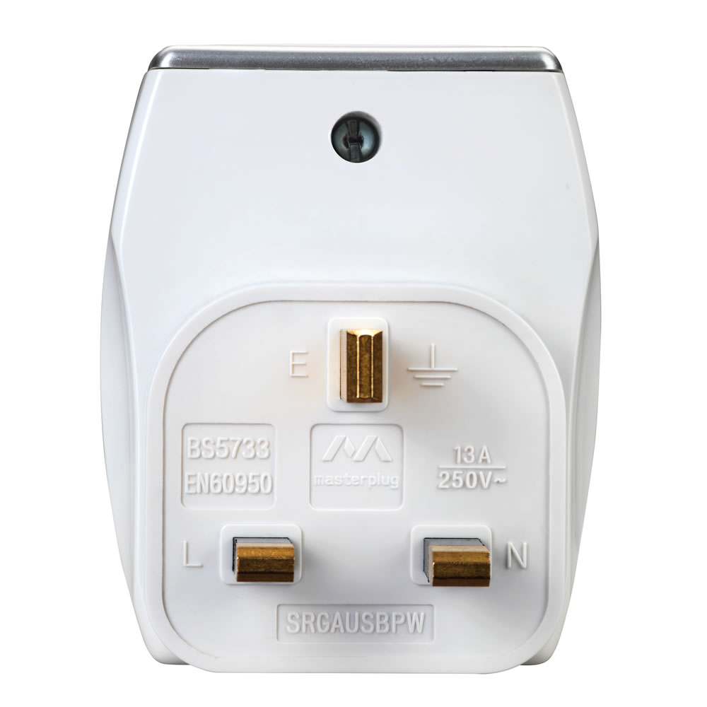 Wilko Plug Through USB Surge Adaptor Image 3