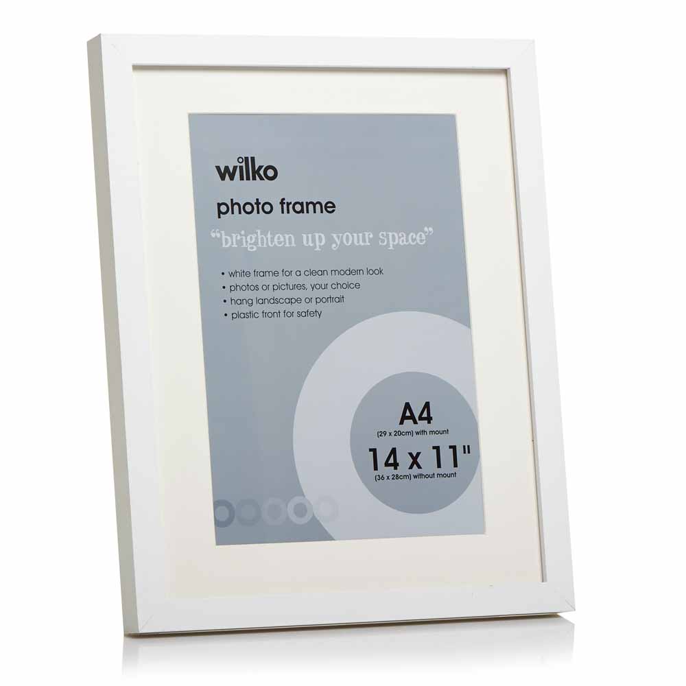 Wilko White Photo Frame 14 x 11 Inch 4 Pack Image 3