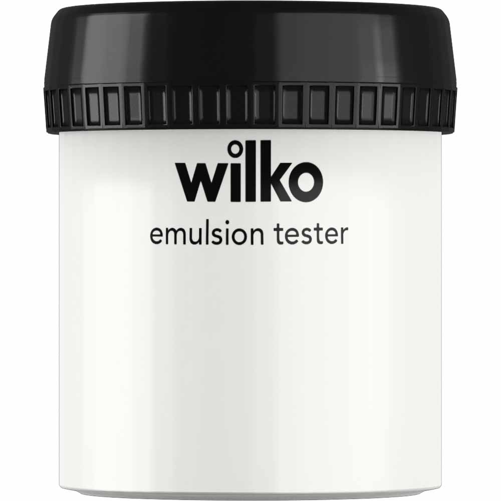 Wilko Chalk White Emulsion Paint Tester Pot 75ml Image 1
