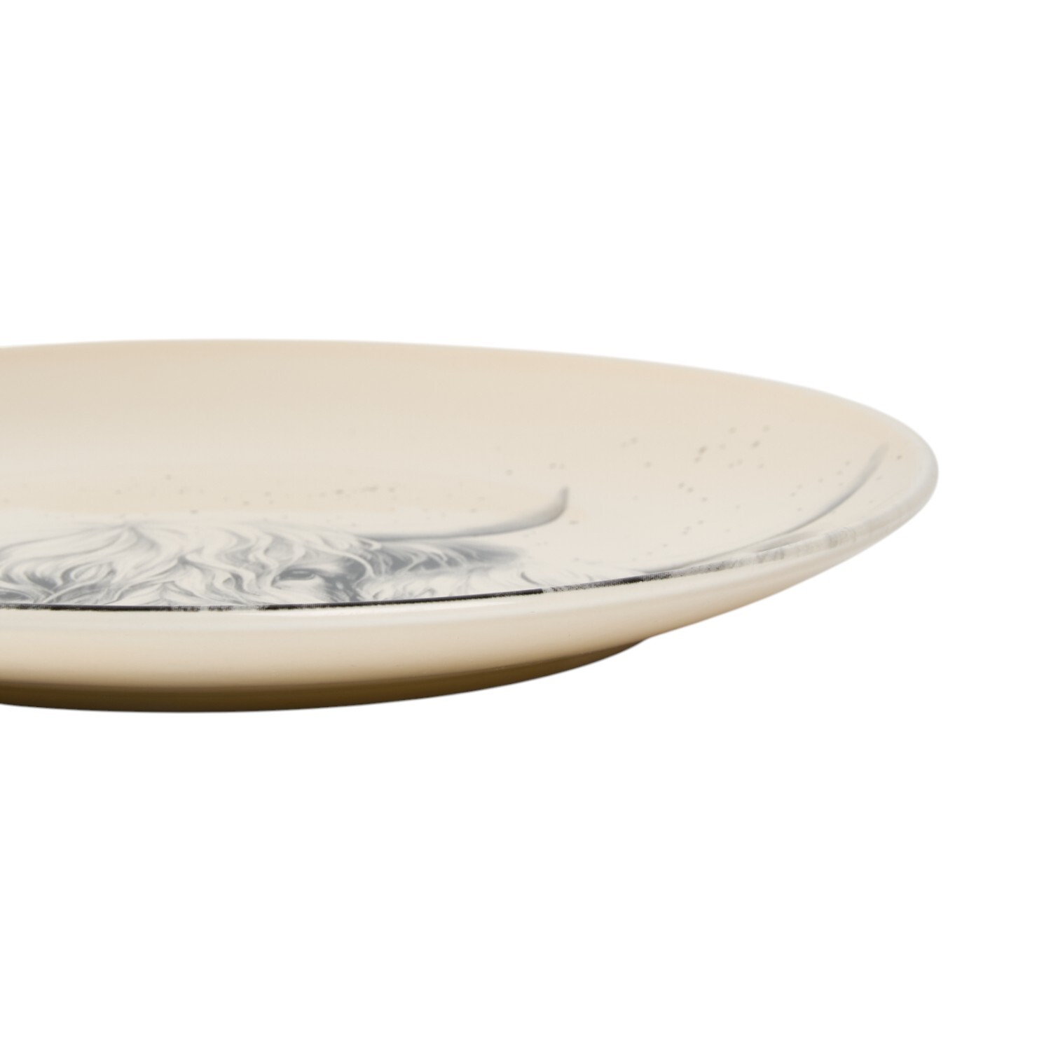 Highland Cow Dinner Plate Cream Dinner Plate Image 4