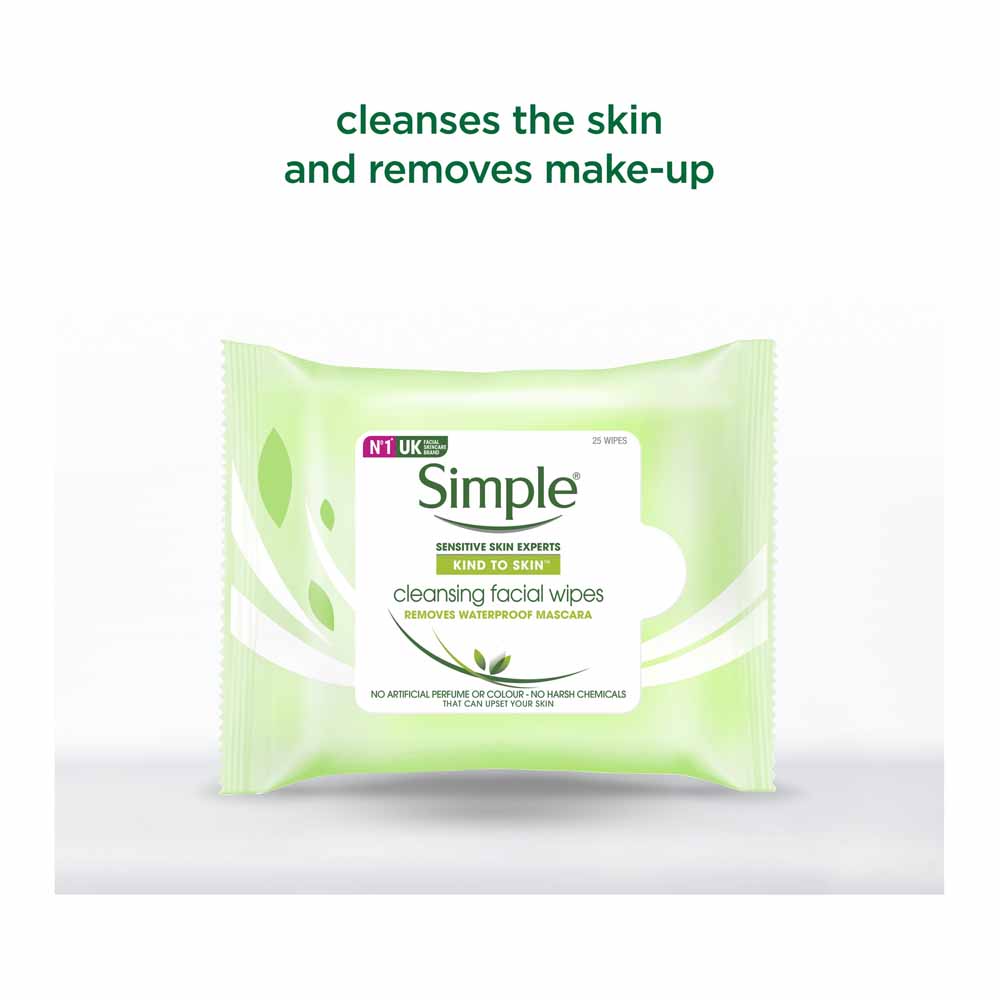 Simple Cleansing Wipes 25 pack Image 4