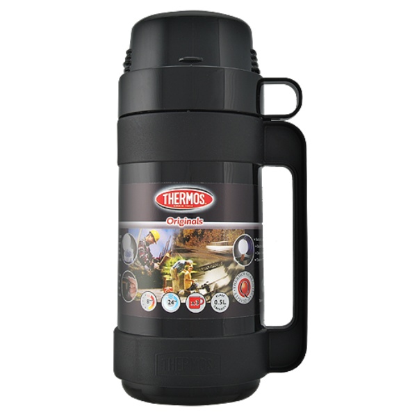 Thermos Originals Flask Black 0.5L Wilko