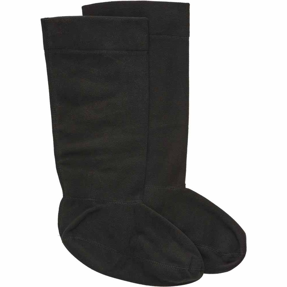 Wilko Large Black Fleece Welly Socks Image