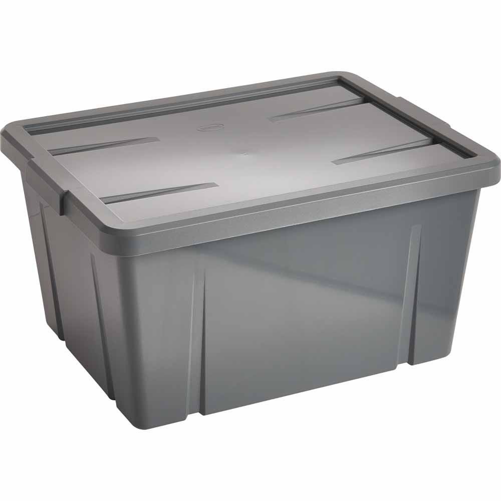 Wilko Grey Storage Box 32L Image 1