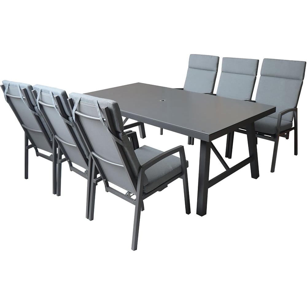 Stowbridge 6 Seater Reclining Dining Set Image 2