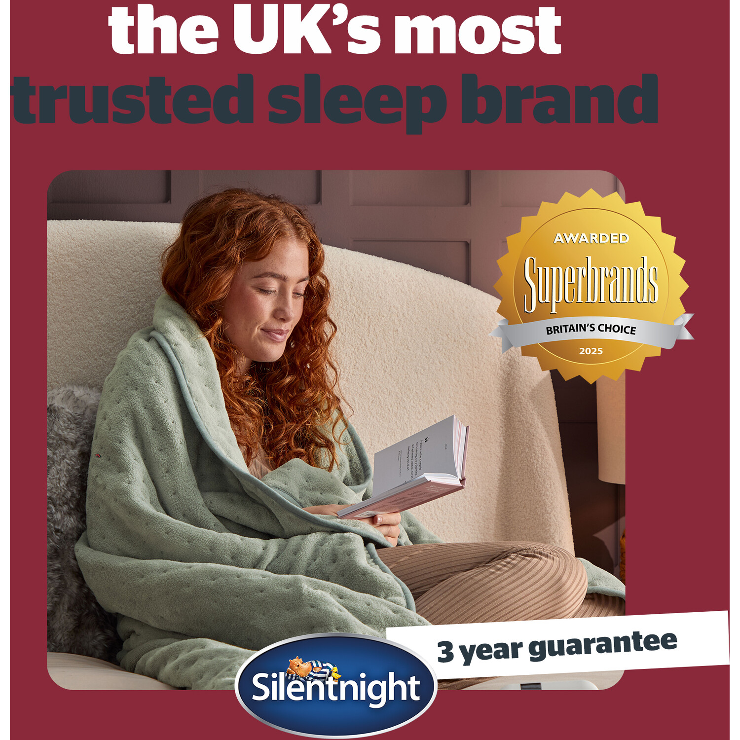 Silentnight Luxury Heated Throw Green Image 3