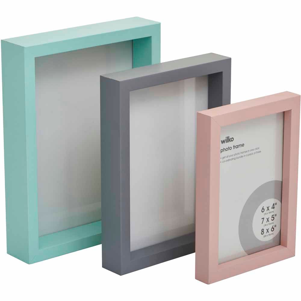 Wilko Mint Multi Photo Frame 3pk Wilko