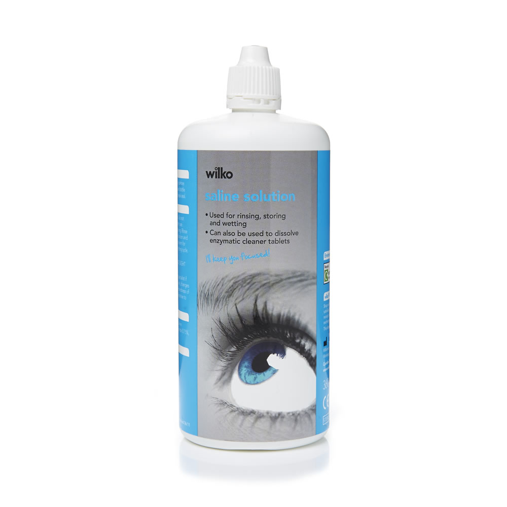 Wilko Saline Solution for Contact Lenses 360ml Wilko