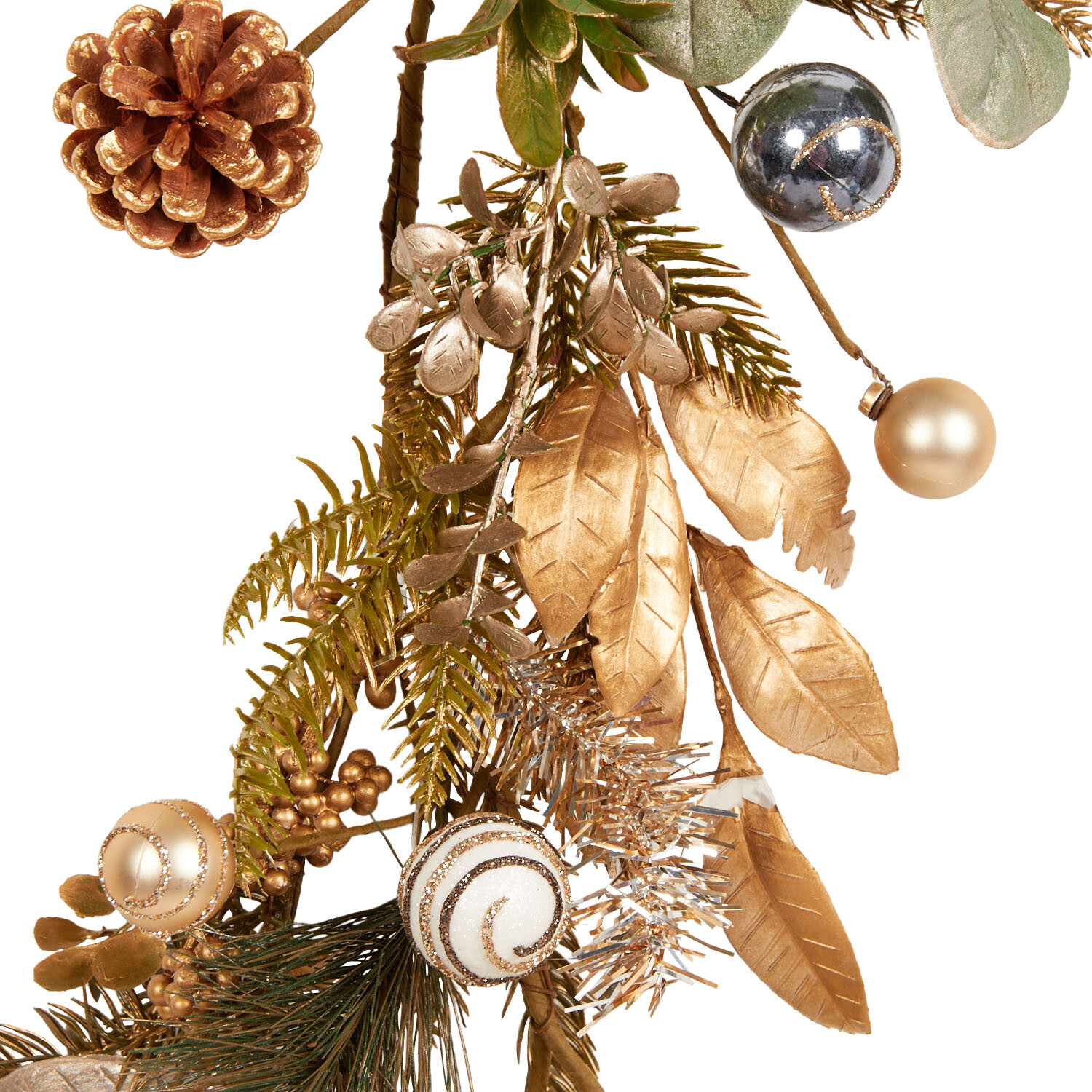 Champagne Leaf Bauble Garland - Champagne Image 3