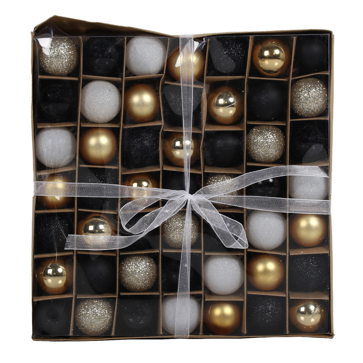 Pack of 49 Chic Noir Baubles Image