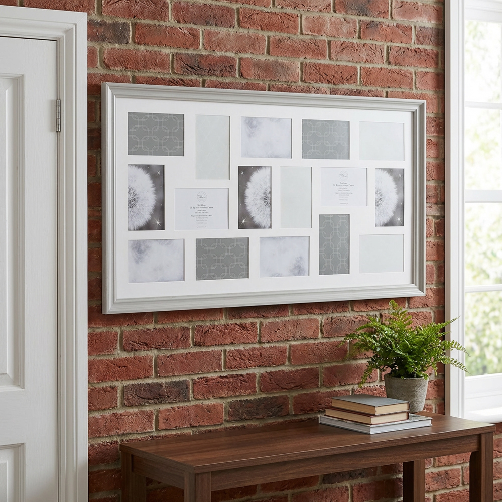 Soft Grey Aperture Collage Photo Frame 19 x 35.2 inch Image 6