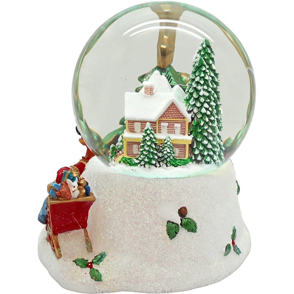 Santa on Sleigh House Globe Image 4