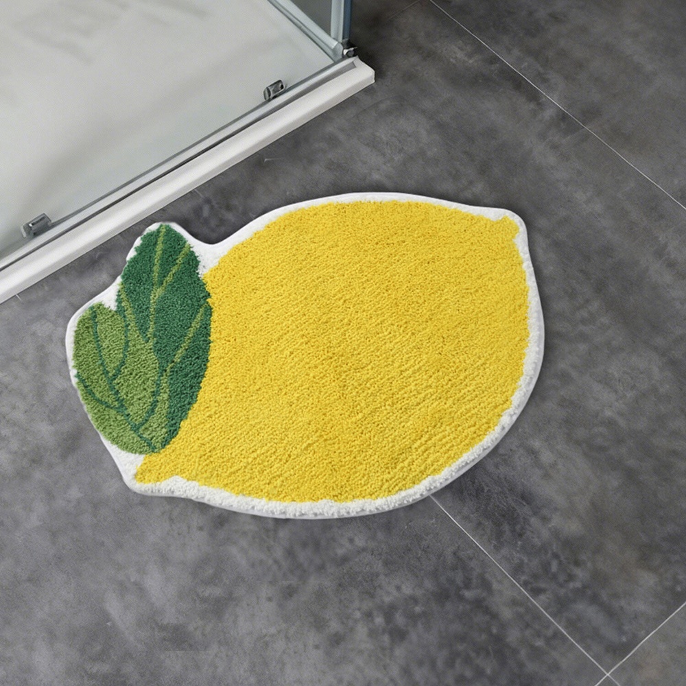 Lemon Bath Mat Yellow Image 2