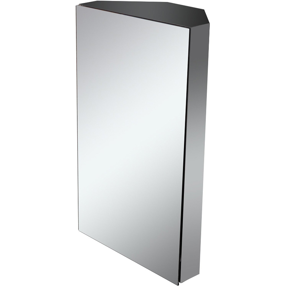 New York Corner Mirror Cabinet - Silver Image 2