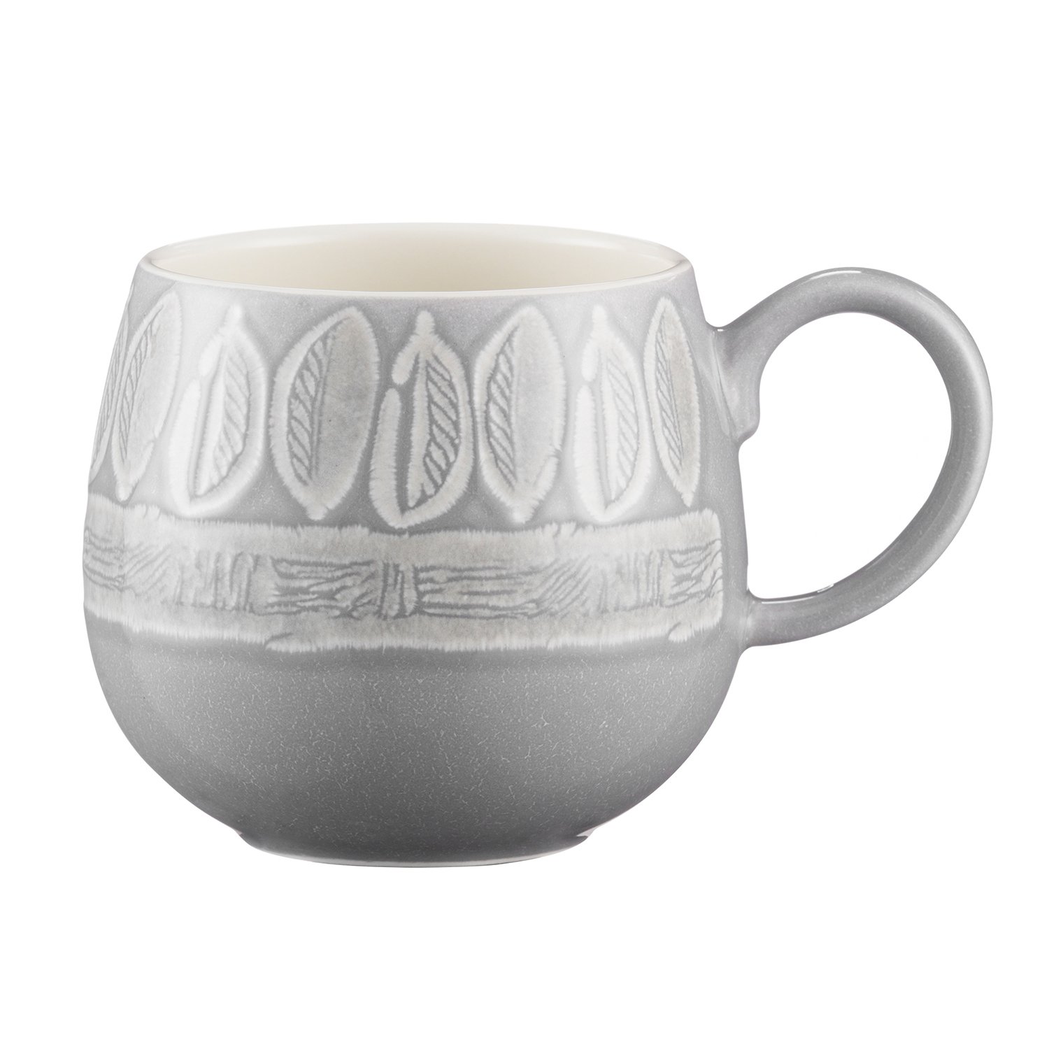 Impressions Grey Leaf Mug - Grey Image 1