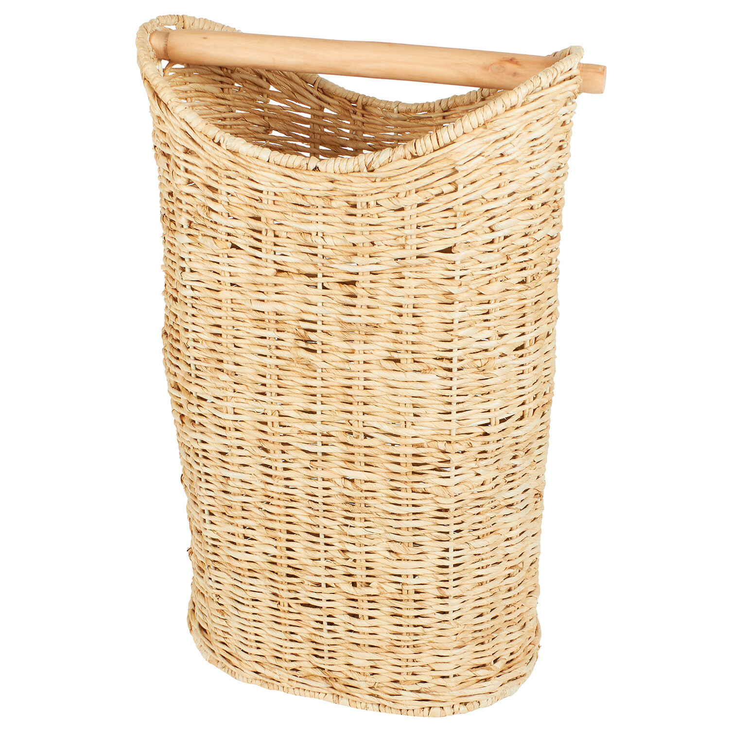 Slim Line Wicker Toilet Roll Holder Natural Image 1