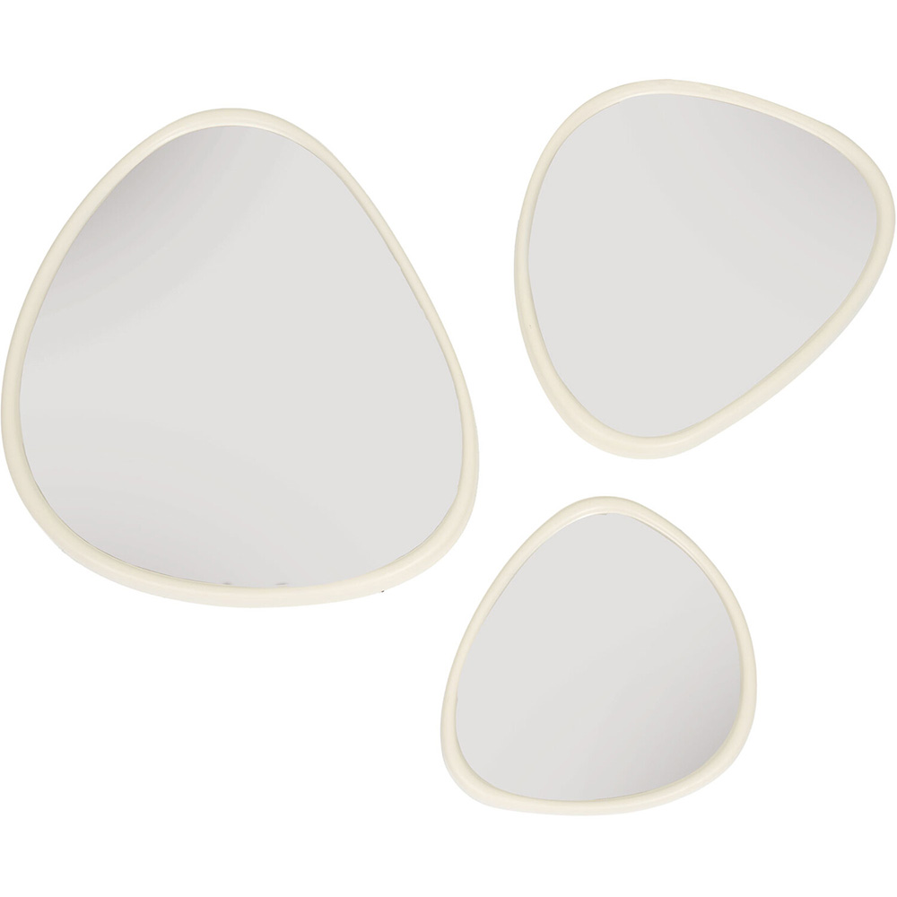 Set of 3 Stone Organic Shape Mirrors Image 1