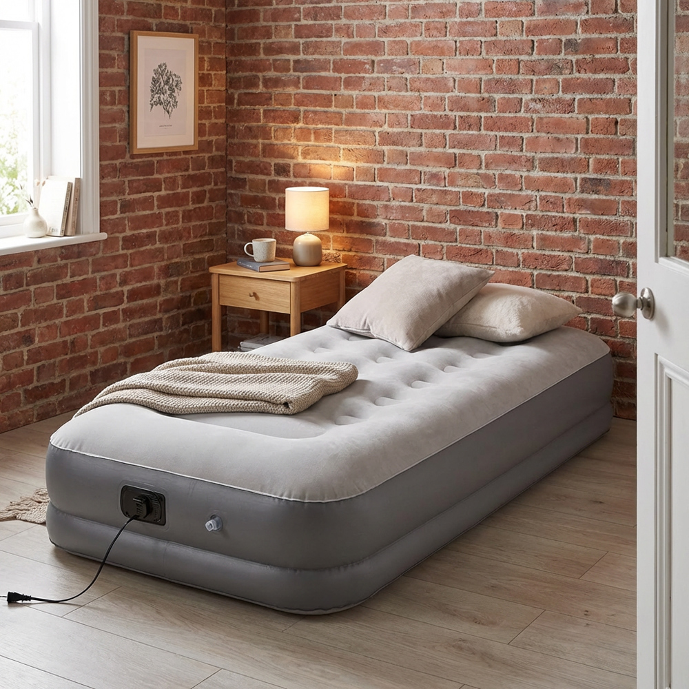 High Raised Twin Size Airbed with Pump Image 5