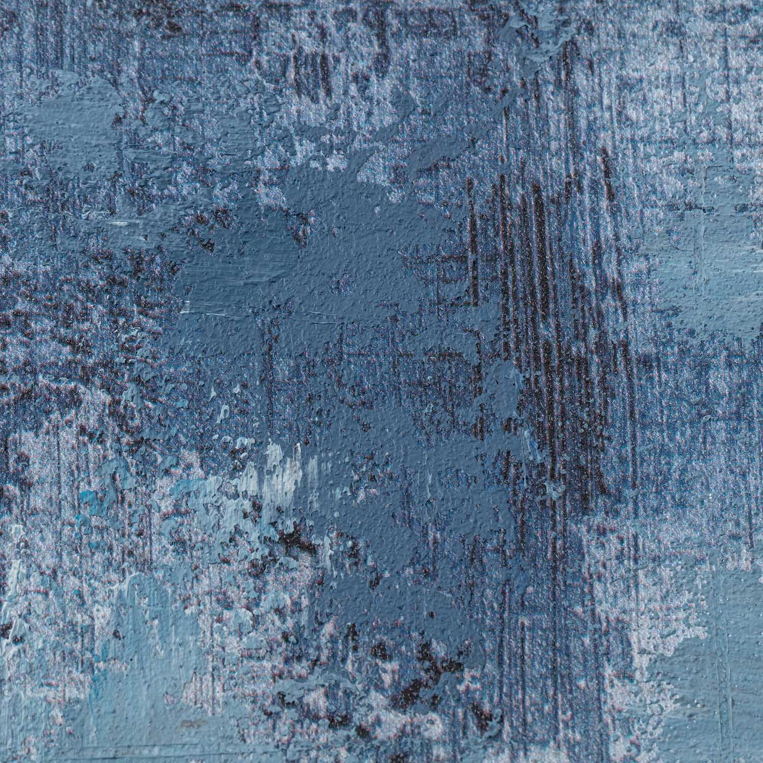 Saphire Hand Paint Detail Framed Canvas Blue Image 5