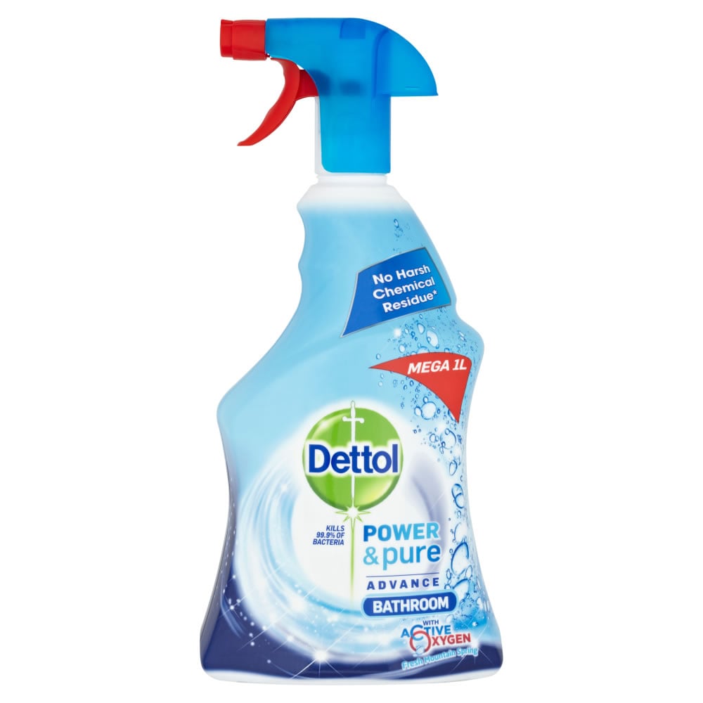 Dettol Power and Pure Bathroom Spray Case of 6 x 1L Image 2