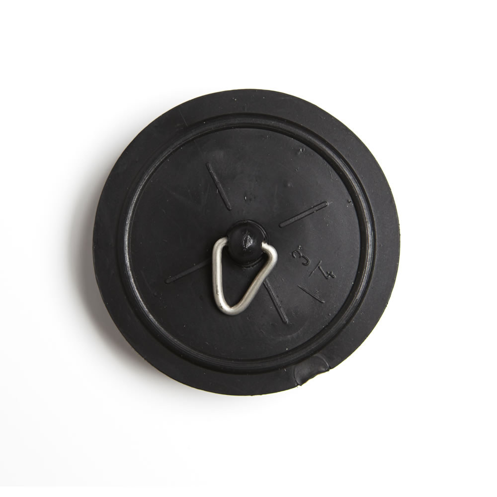 Wilko 1.5 inch Black Sink Bath Plug Image