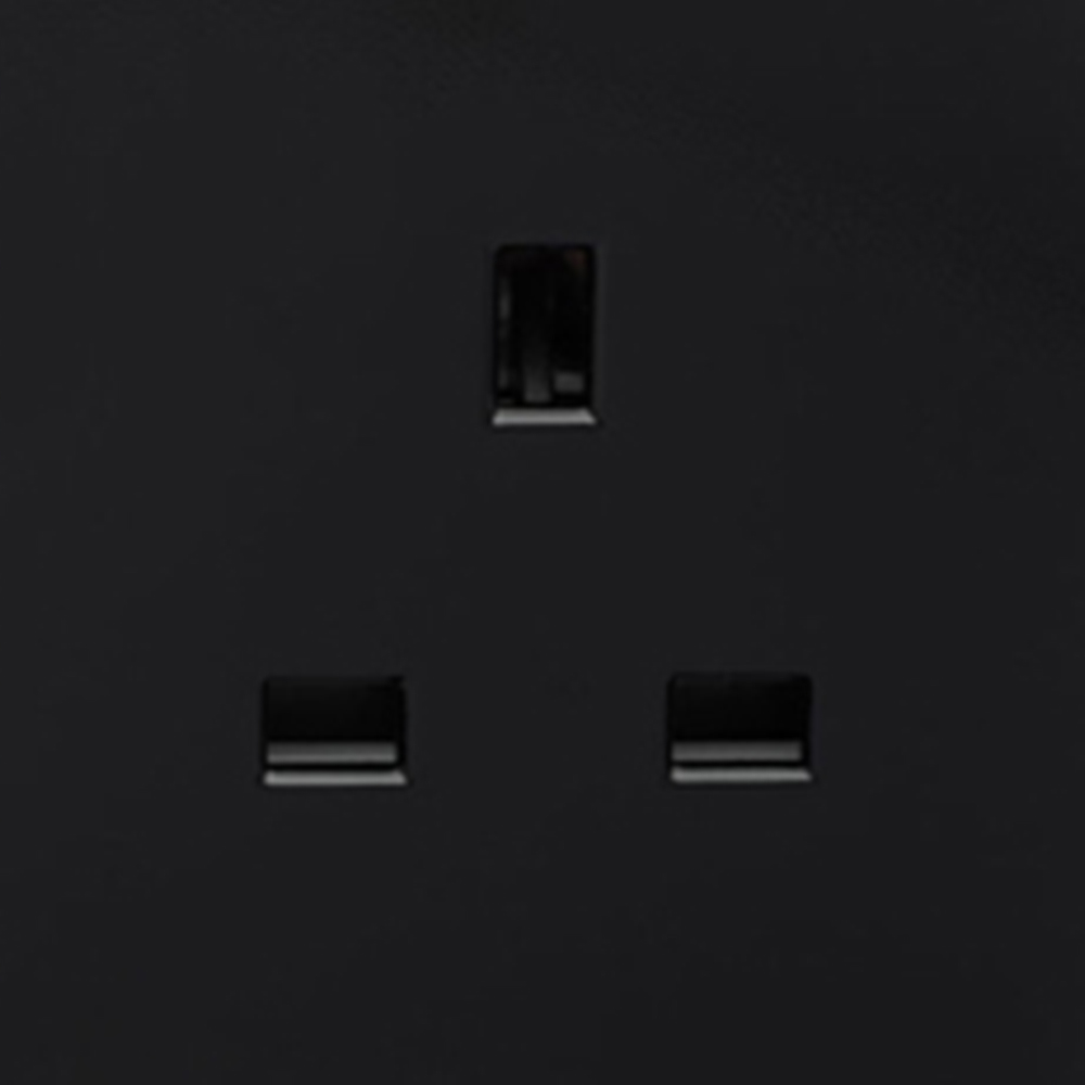 Trendi Switch 2 Gang Long Switch Piano Black Plug Socket 5 Pack Image 3