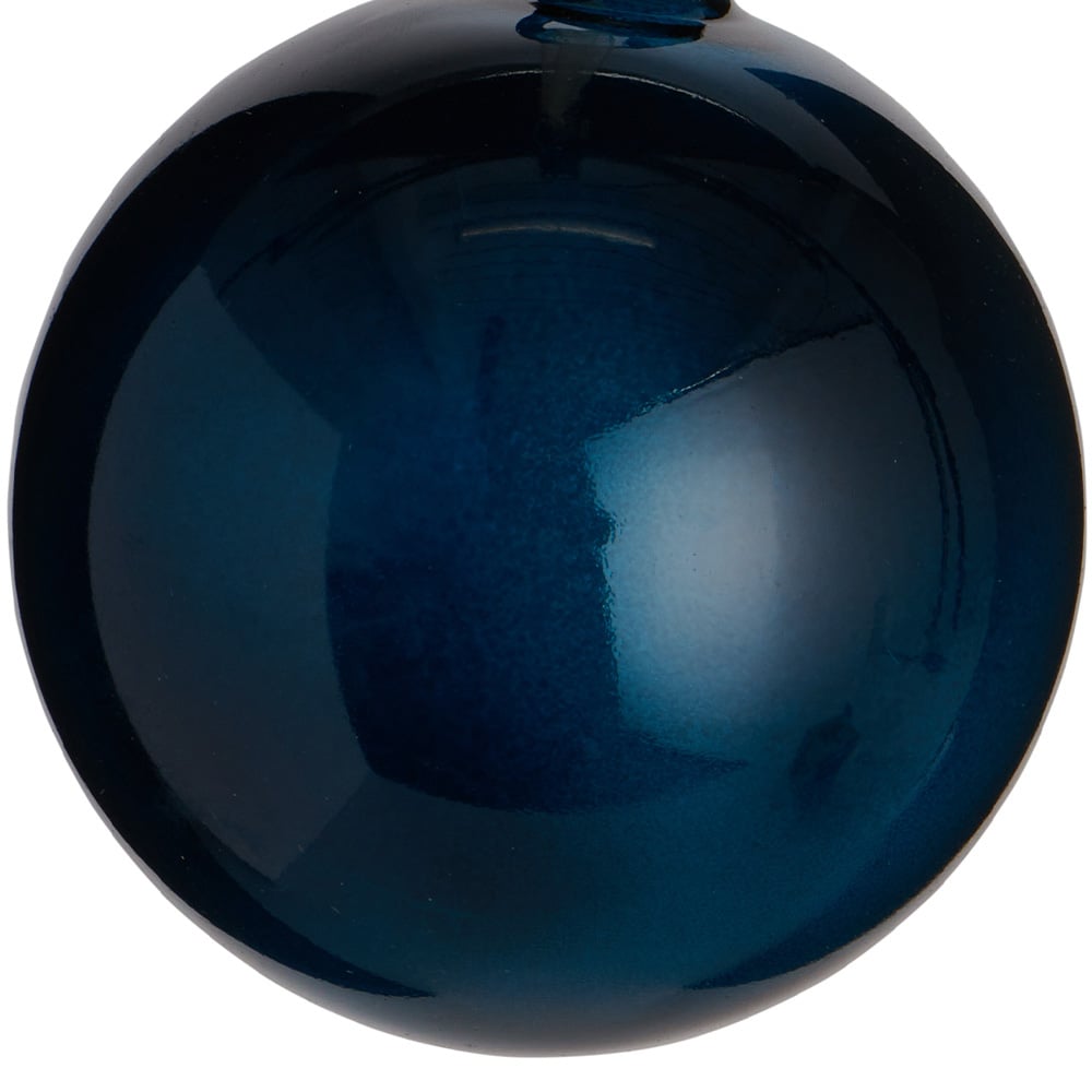 Wilko 4 Pack Majestic Blue Glass Baubles Image 4