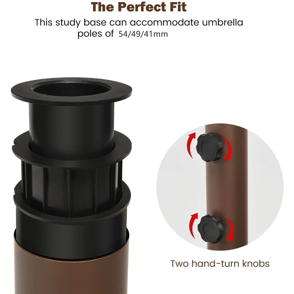 Costway Round Outdoor Umbrella Base 75cm Image 5