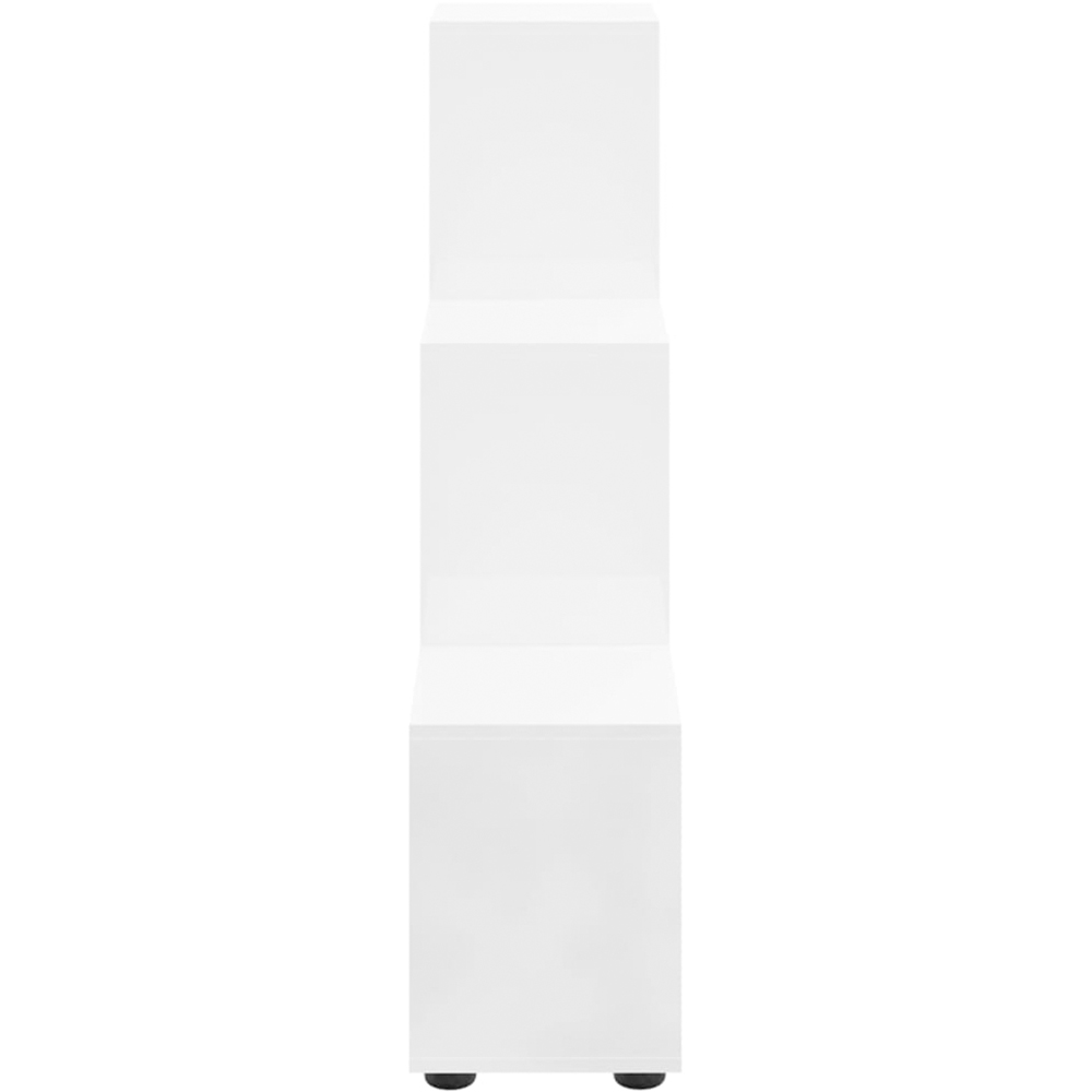 vidaXL 6 Shelf High Gloss White Staircase Bookcase Image 5