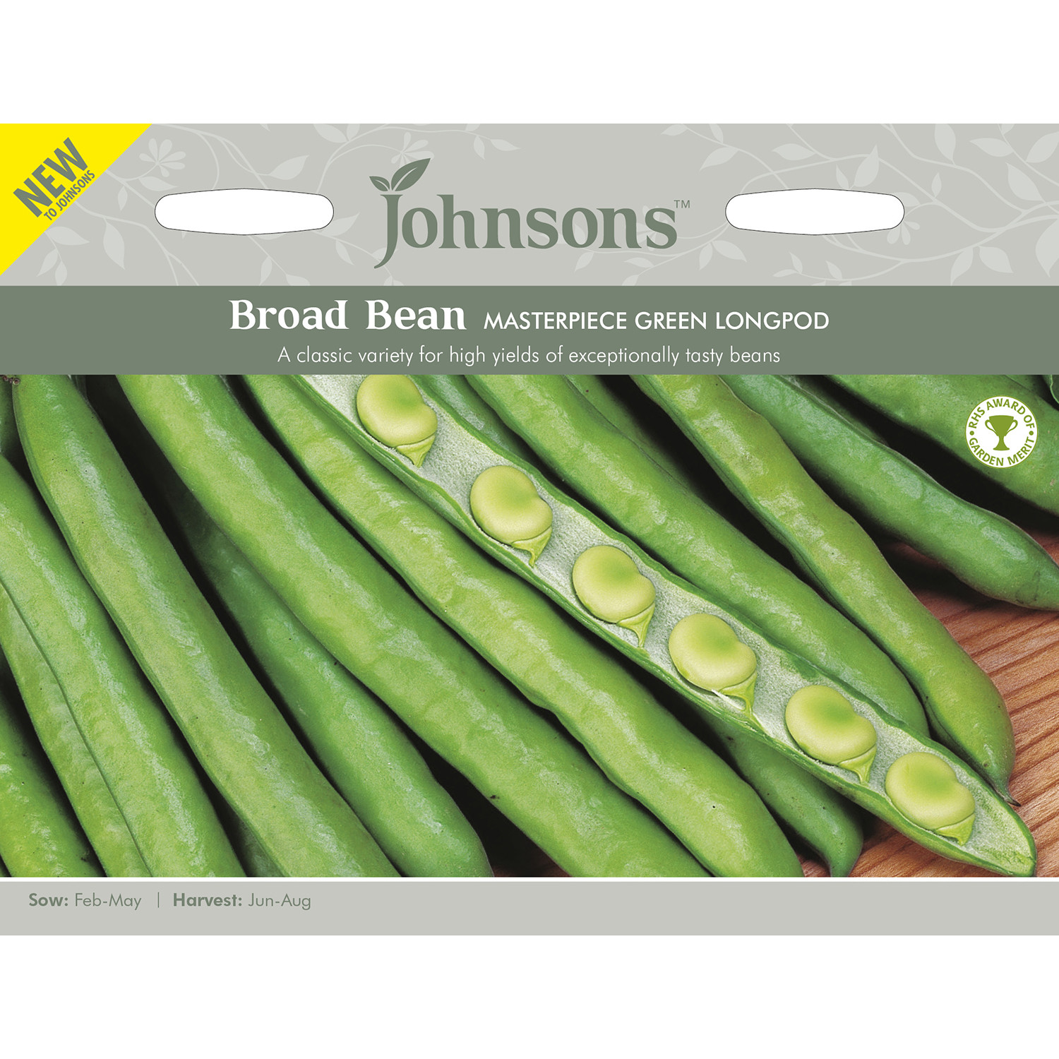 Johnsons Masterpiece Green Longpod Broad Bean Seeds Image 2