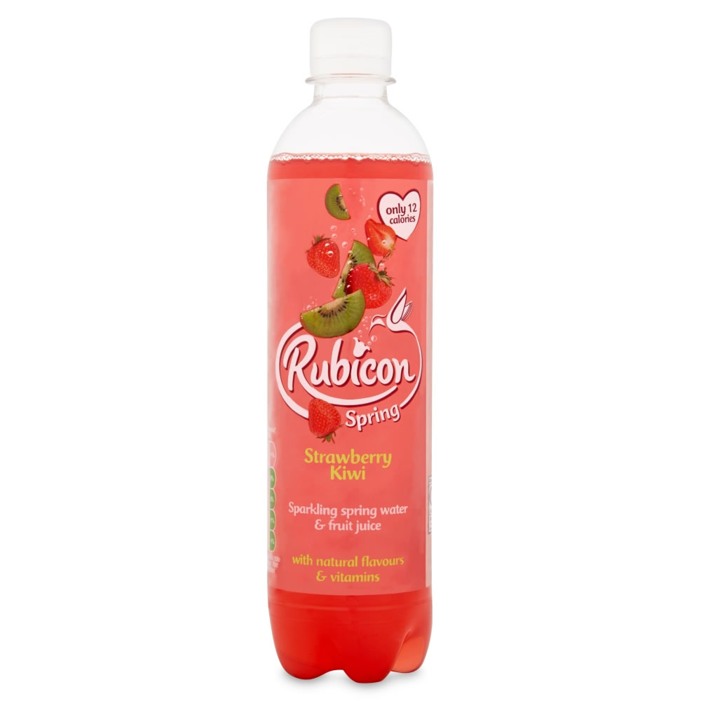 Rubicon Spring Strawberry and Kiwi Sparkling Water 500ml Wilko