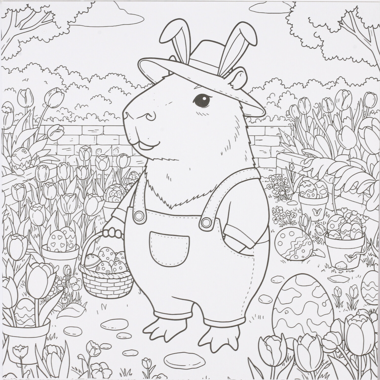 Capybara Colouring Book Image 2