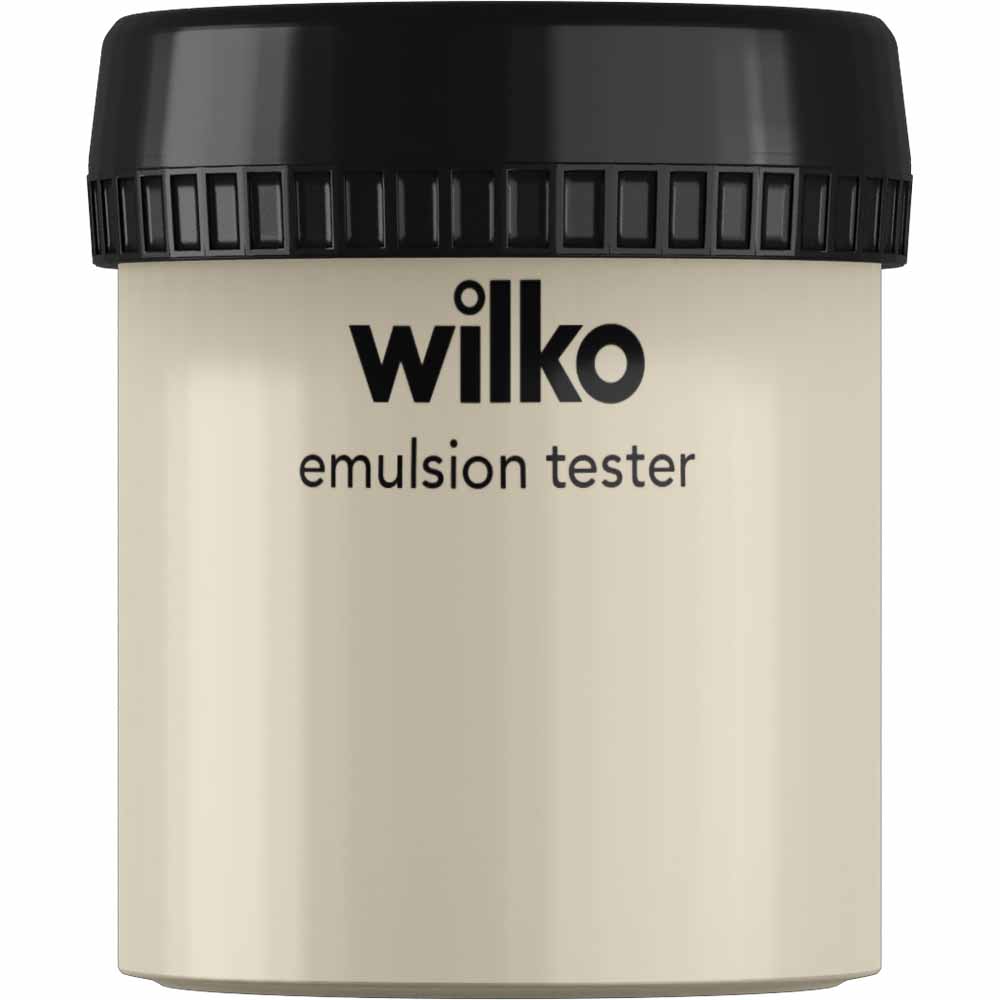 Wilko Tester Pot Coastline Emulsion Paint 75ml Test the look and feel of your favourite colour on your walls with this tester pot of our emulsion paint in coastline shade. Also known as latex paint, it consists of a pigment and binder that binds with water used as a carrier. Our water-based paints are the most common and environmentally responsible paint options. This paint dries in two to four hours, provides great colour retention over time and produces fewer odours. These water-based paints are the first choice for interior paints and are the most popular choice for professionals and DIY. Our paint can be used on walls, ceilings, interior and exterior wood and metal (such as front doors and skirting boards) and still provide the durability of traditional solvent-based paints. This water-based paint contains minimal VOC, meaning it has 0-0.29% of the volatile organic compound, which means the paint won't release harmful gas compared to traditional paint. Since the paint contains minimal VOC, it helps improve the air quality, is better for the environment and has a subtler odour. Size: 75ml.