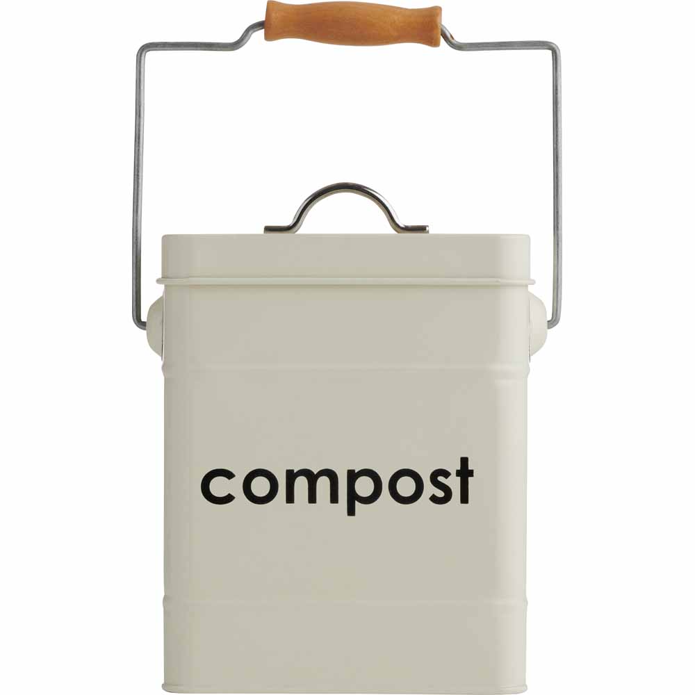 Wilko Cream Worktop Compost Bin Image 1
