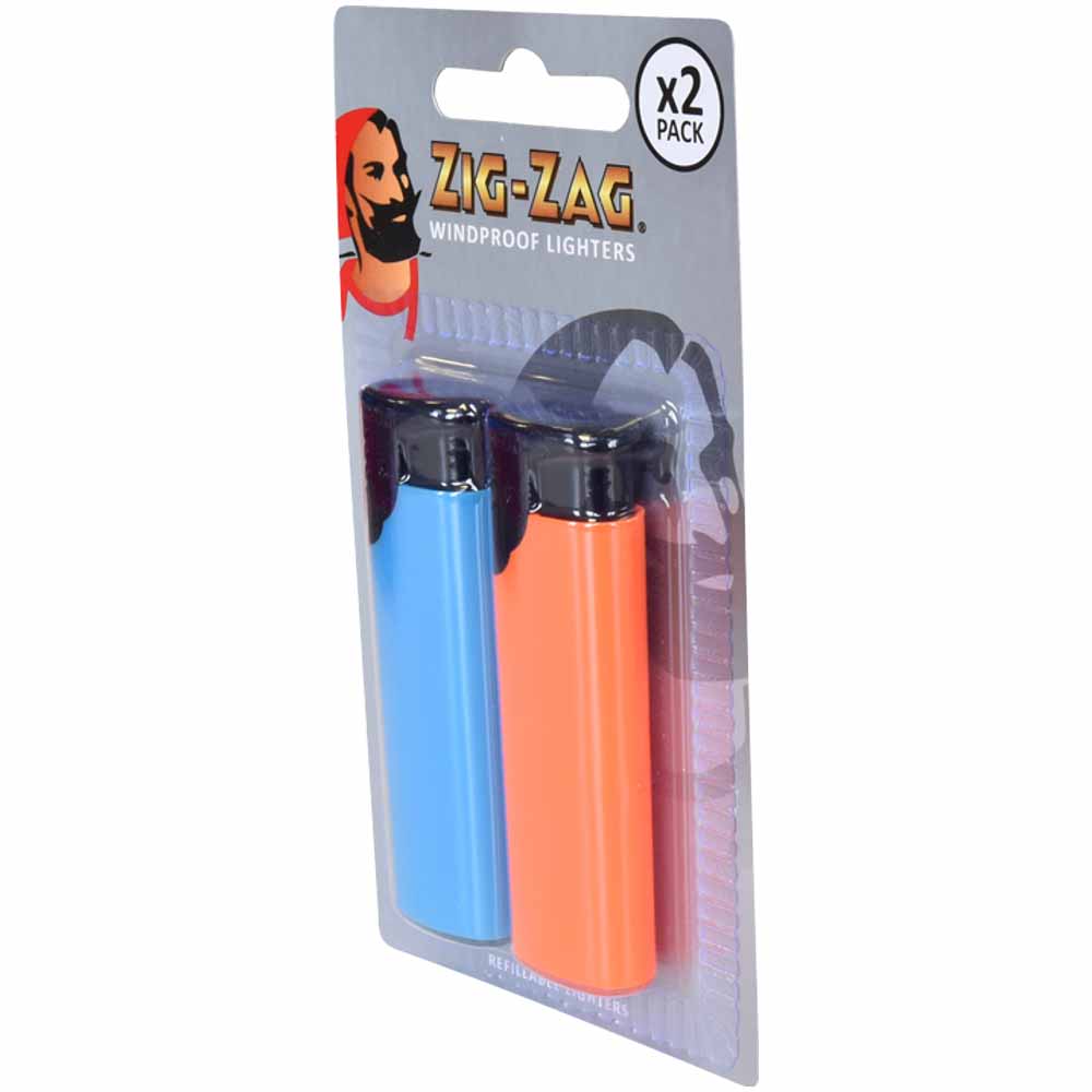 Zig Zag Windproof Lighters 2pk Wilko