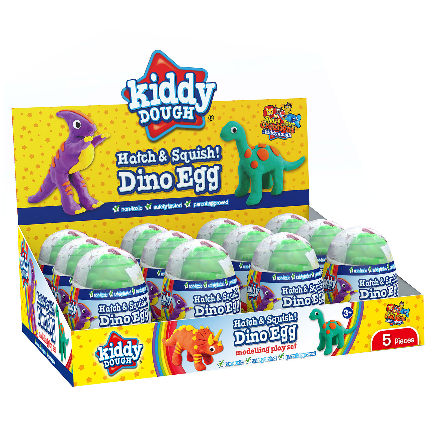 Hatch and Squish Dino Egg - Multicolour Image 3