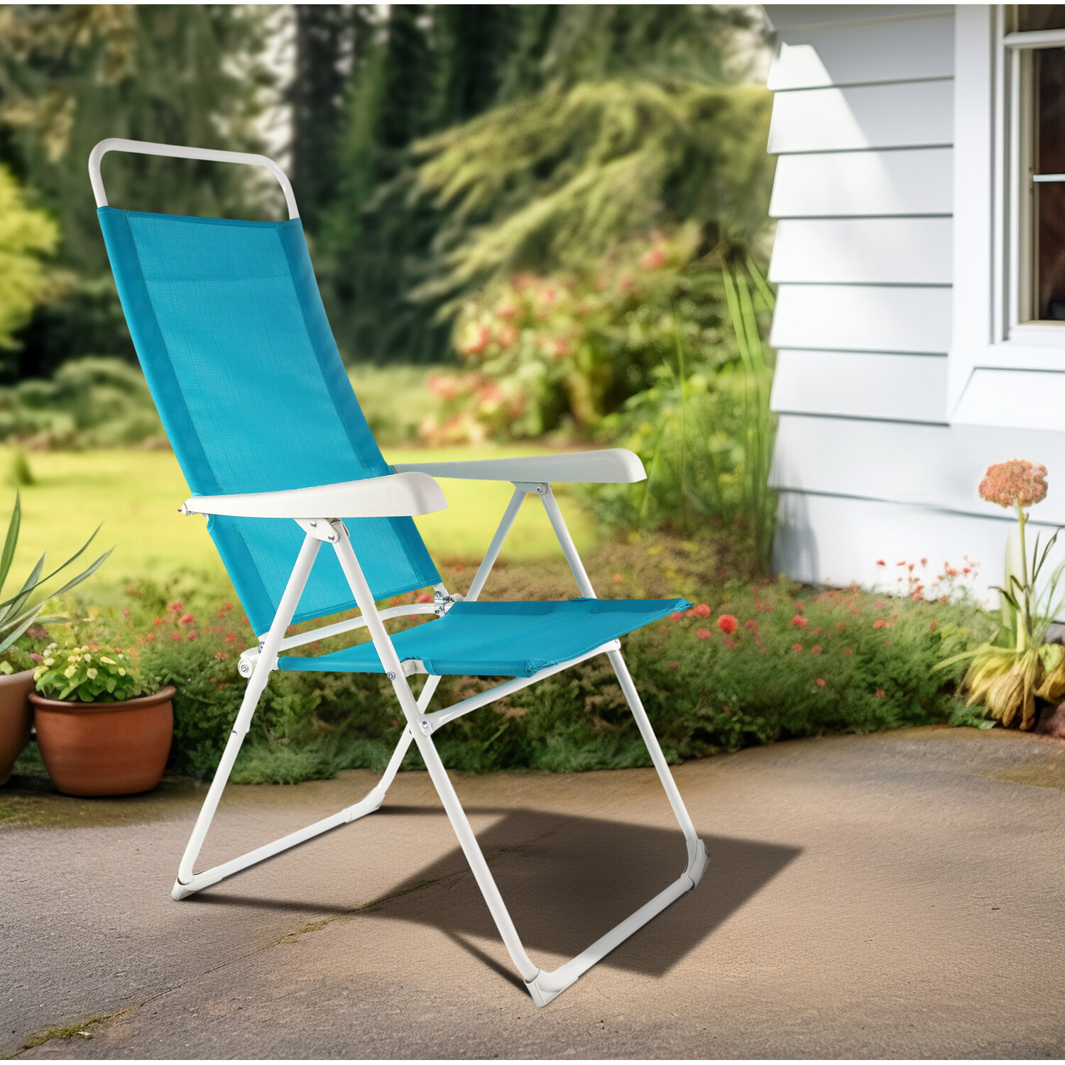 Active Sport Blue Folding Camping Chair Image 3