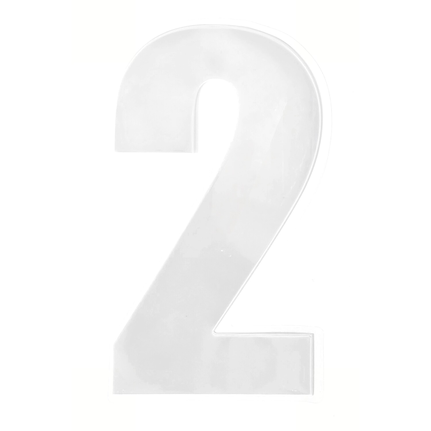High Visibility Reflective Wheelie Bin Number White 2 Image 2