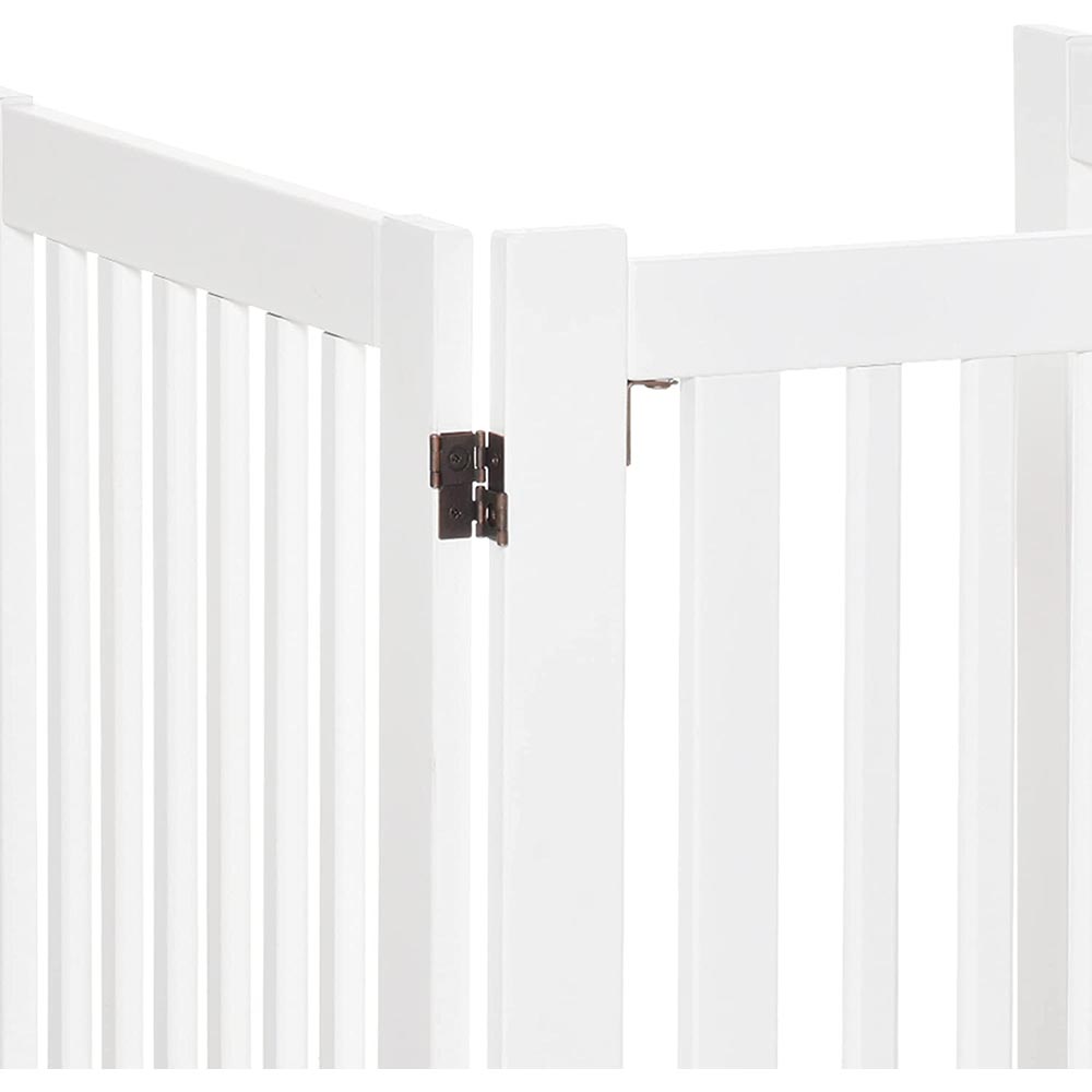 PawHut 155cm White Freestanding Dog Gate Image 2