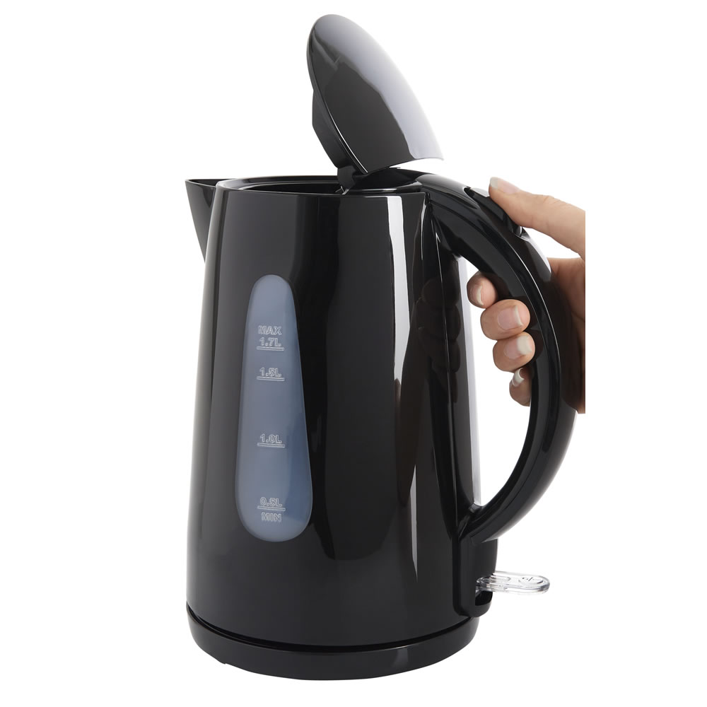 Wilko Colour Play Black 1.7L Kettle Wilko