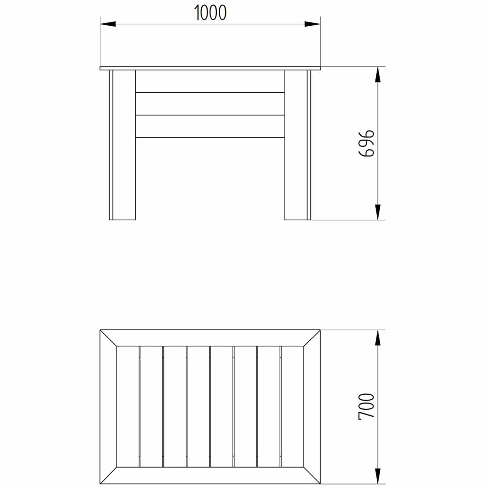 Forest Garden Timber Kitchen Garden Planter 100 x 70cm Image 3