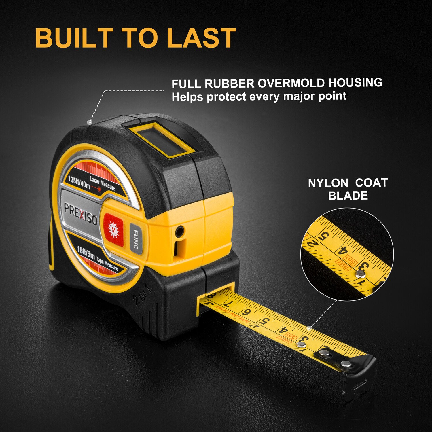 Prexiso 2 In 1 Laser Tape Measure Image 11