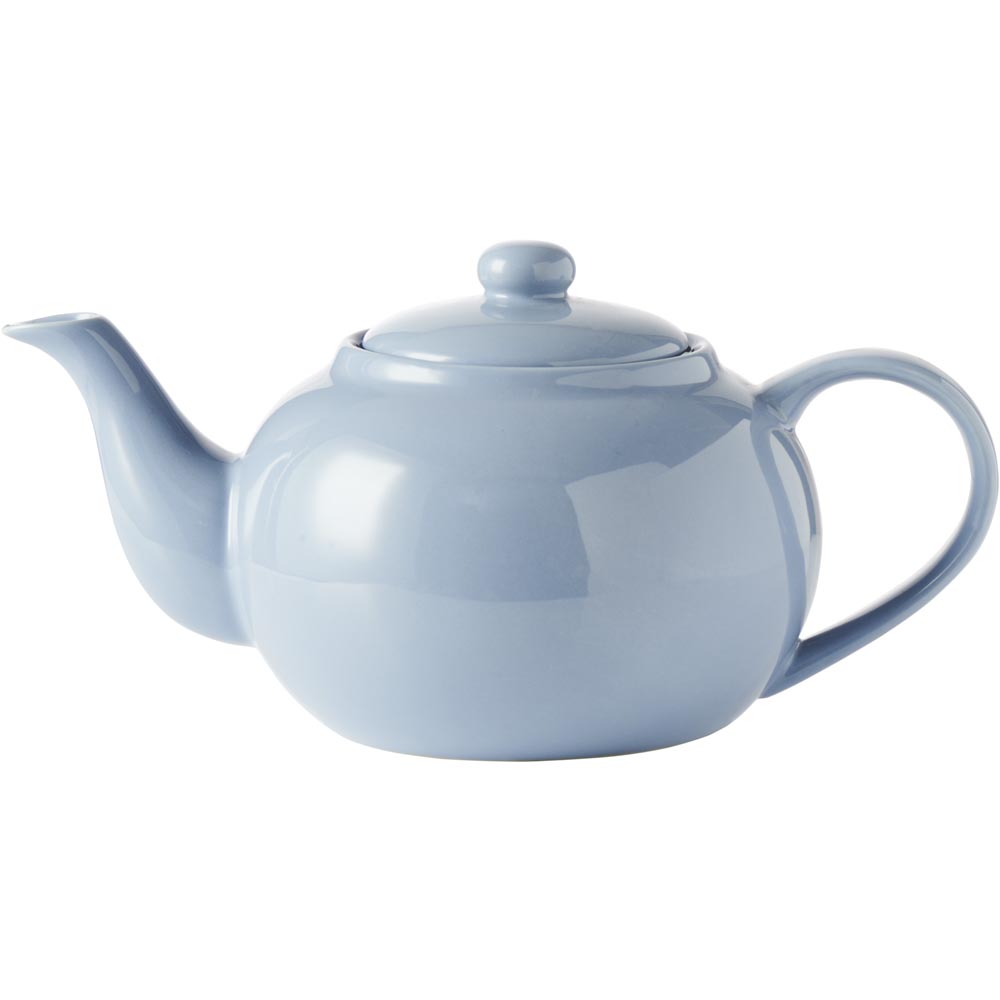 Wilko 8 Cup Blue Ceramic Teapot Wilko